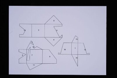 'Prism' chair design computer generated print out