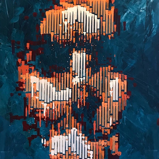 AI Imagined Portrait Painted by a Robot