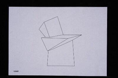 'Prism' chair design computer generated print out — artwork