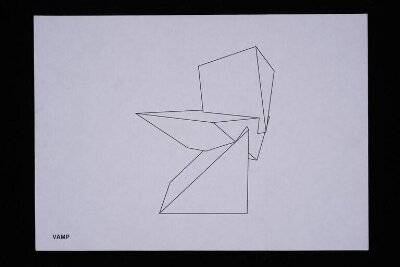'Prism' chair design computer generated print out