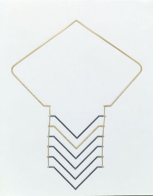 'Square Neckpiece with Pendant Corners'