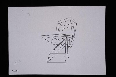 'Prism' chair design computer generated print out
